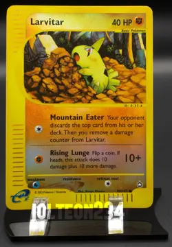 Pokemon TCG Card - Larvitar 89/147 Aquapolis Reverse Holo Common - Image 1