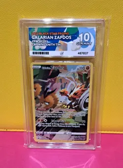 Ace 10 Pokemon Galarian Zapdos Promo SWSH 283 English Graded Card - Image 1