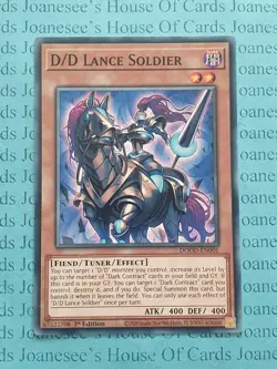 DOOD-EN001 D/D Lance Soldier Yu-Gi-Oh Card 1st Edition New - Image 1