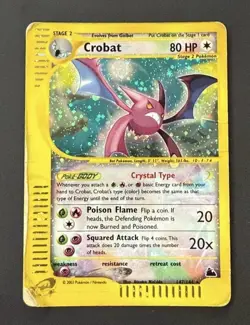 Pokemon Card- Crobat-Skyridge-147/144-Holo-Crystal-ENG-Played - Image 1