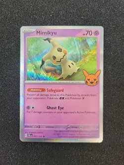 Pokemon Mimikyu Holo TCG Card 037/0912024 Trick or Trade - Image 1
