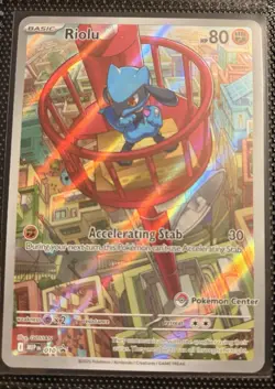 Riolu Pokemon Center Stamped Promo Mega Evolutions Card - Image 1