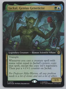 MTG - FOIL Jackal, Genius Geneticist (Extended Art) - Spider-Man (SPM) -r519 - Image 1