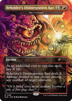 MTG - Beholder's Disintegration Ray - SLD 1796 - Secret Lair Dungeons & Dragons - Image 1