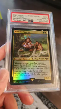 Pop 1 Sean Astin PSA 9 Auto Authenticated MTG #222 Samwise Gamgee Foil - Image 2