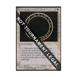 WOTC MtG Collector's Ed Circle of Protection: Black (CE) (C) EX - Image 1