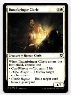 MTG Dawnbringer Cleric (15/361) Commander Legends Battle for Baldur's Gate - Image 1