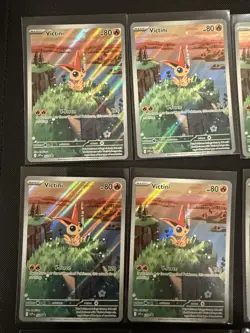 (11) Lot 2025 Pokemon Scarlet Violet Victini Illustration Collection Promo #208 - Image 3
