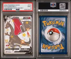 2020 Pokemon SWSH CHARIZARD V Full Art Secret Rare Champions Path 079 PSA 9 MINT - Image 3