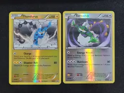 Pokemon TCG Thundurus BW41 & Tornadus BW42 Black Star Promos Reverse Holo LP - Image 1