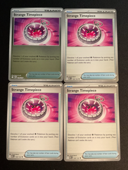 Pokemon TCG- 4x Strange Timepiece 128/132 (1x Reverse Holo, 3x Regular) NM - Image 1