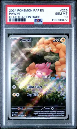 2024 POKEMON PAF EN-PALDEAN FATES ILLUSTRATION RARE #226 PAWMI PSA 10 - Image 1