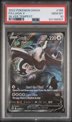 Fa/Lugia V #186 2022 Pokemon Sword & Shield Silver Tempest PSA 10 Silver Tempest - Image 1