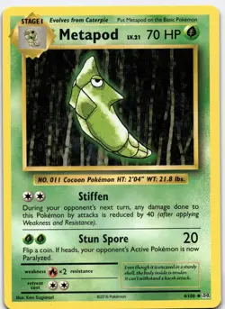 Metapod Uncommon XY - Evolutions 4/108 NM Pokemon - Image 1