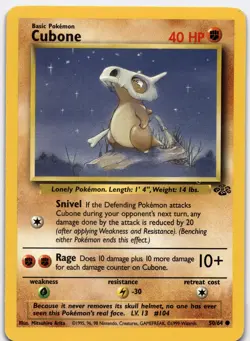 Cubone Common Jungle 50/64 NM Pokemon - Image 1