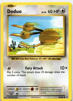 Doduo Common XY - Evolutions 69/108 NM Pokemon - Image 1