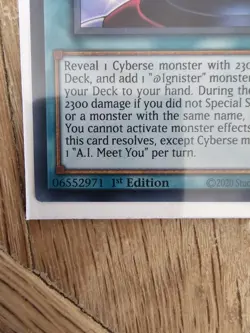 MP22-EN095 A.I. Meet You Ultra Rare 1st Edition Mint YuGiOh Card in sleeve - Image 5