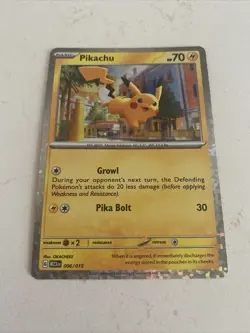 Pikachu 006/015 Holo McDonald’s 2023 Pokemon Card - Image 1