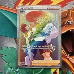 Pokemon TCG Milo 201/192 Trainer Secret Rainbow Rare Holo Card Rebel Clash NM/M - Image 1