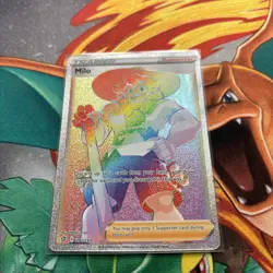 Pokemon TCG Milo 201/192 Trainer Secret Rainbow Rare Holo Card Rebel Clash NM/M - Image 2