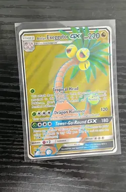 Alolan Exeggutor GX 74/70 Full Art Holo Pokemon Card - Image 1