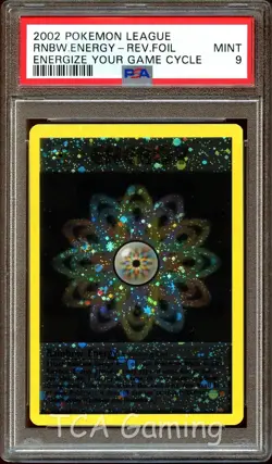 PSA 9 MINT Rainbow Energy REVERSE HOLO League WOTC PROMO Pokemon Card - Image 1