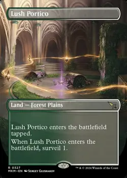 MTG Lush Portico - Foil - Borderless, NM-Mint, English Murders at Karlov Manor - Image 1