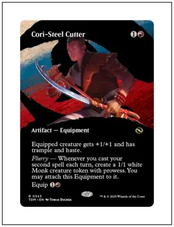 1x Cori-Steel Cutter, Borderless Art, Tarkir Dragonstorm, Magic MTG NM - Image 1