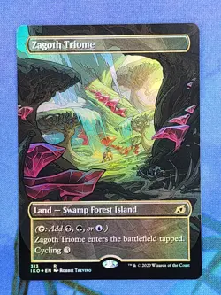 1x FOIL BORDERLESS Zagoth Triome, NM, IKO, Magic: the Gathering, MtG - Image 1