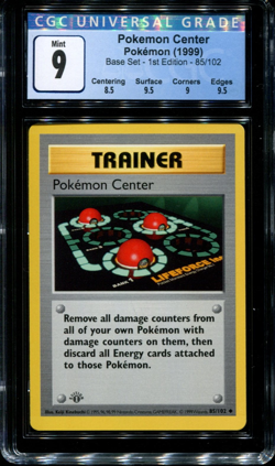 Pokemon Center - 1st Edition - 85/102 - CGC 9 - Base Set - Pokemon - 65065 - Image 1