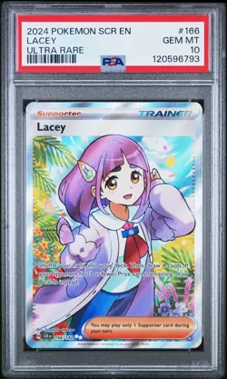 Pokemon Stellar Crown Lacey 166 PSA 10 - Image 1