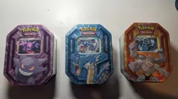 Pokemon TCG 2016 Gengar Machamp Gyarados Champions Tins COMPLETE SET SEALED NEW 820650102851 - Image 1