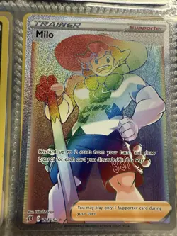 Pokemon TCG Milo Rebel Clash 201/192 Holo Secret Rare Rainbow - Image 1