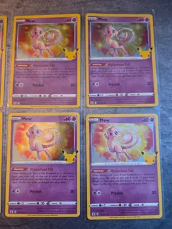 Mew Celebrations Holo Rare 011/025 Pack Fresh 2021 Pokemon 25th - LOT OF 8 NM/M - Image 4