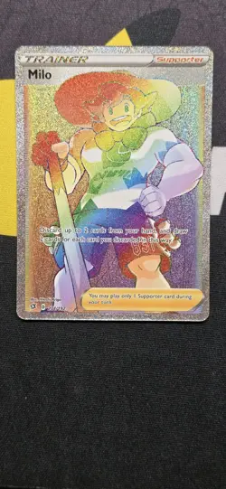 Pokemon TCG Milo Rebel Clash 201/192 Holo Secret Rare Rainbow - Image 1
