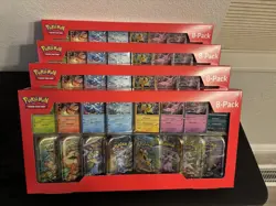 Pokemon TCG Scarlet And Violet Prismatic Evolutions Mini Tins 8 Pack- LOT OF 4 - Image 1
