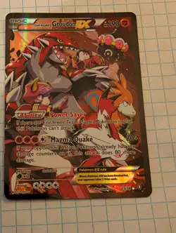 Pokemon TCG Team Magma's Groudon EX Holo Full Art Rare Card 15/34 Double Crisis - Image 1