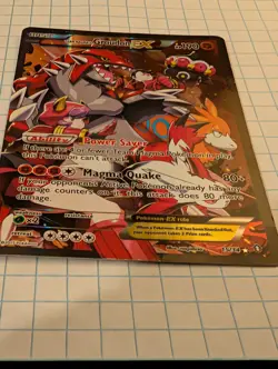 Pokemon TCG Team Magma's Groudon EX Holo Full Art Rare Card 15/34 Double Crisis - Image 2