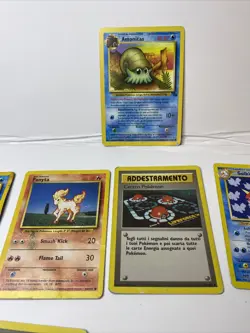 VINTAGE Foreign Pokemon Card LOT of 11. Base Set All Damaged - Image 2