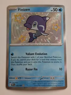 Finizen 123/091 Paldean Fates baby Shiny Holo Rare Pokemon TCG Card NM - Image 1
