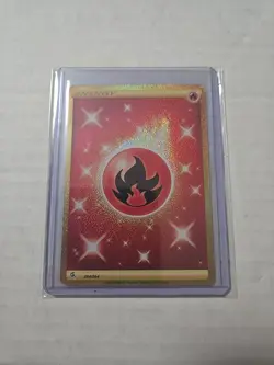 Pokemon TCG Fire Energy Fusion Strike Holo Card 284/264 Secret Rare - Image 1