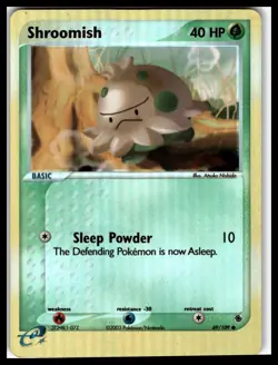 Shroomish 69/109 Reverse HOLO EX Ruby and Sapphire Pokemon Card LP - Image 1