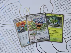 Teal Mask Ogerpon EX SVP 166 Pokemon Card Black Star Promo Cosmos Holo Bundle - Image 1