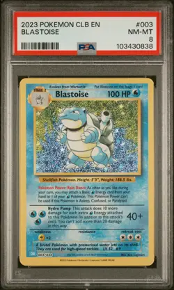 2023 POKEMON CLB-TRADING CARD GAME CLASSIC #003 BLASTOISE PSA 8 - Image 1
