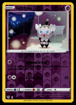 Pokemon Card - SWSH - Darkness Ablaze Gothita 073/189 Reverse Holo - NM - Image 1