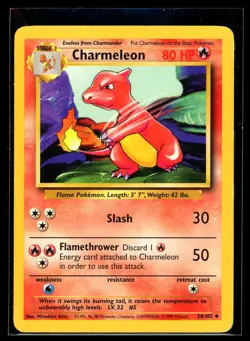 1999 Classic - Base Set Charmeleon Stage 1/Uncommon #24 Pokemon Card - Image 1