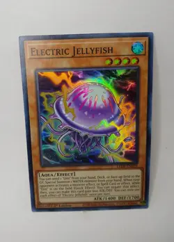 YU-GI-OH! Electric Jellyfish. LED9-EN019. 1st Edition Super Rare Card. TCG CCG - Image 1