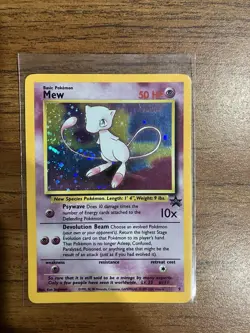 Pokemon Card Mew Holographic Black Star Promo #9 Card WOTC 1999-2000 - Image 1