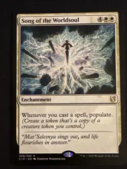 1x Song of the Worldsoul (006) Commander 2019 LP MTG Magic the Gathering x1 MKE - Image 1