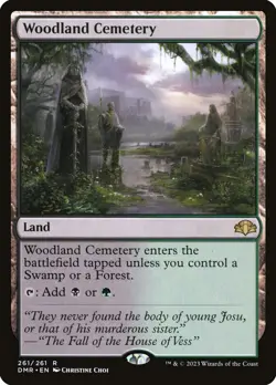 MTG Magic the Gathering Woodland Cemetery (261/481) Dominaria Remastered NM - Image 1